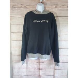 Jed North Classic Logo black and Gray Hoodie size Medium-EUC